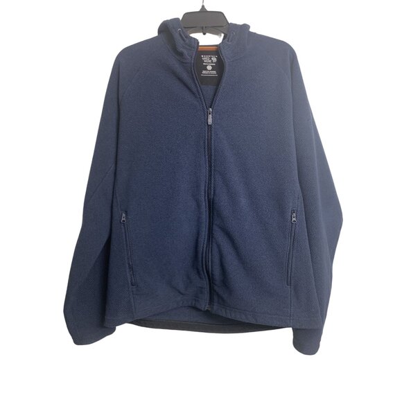 Mountain Hardwear Hooded Fleece Jacket Size M Zip Front - Picture 1 of 9